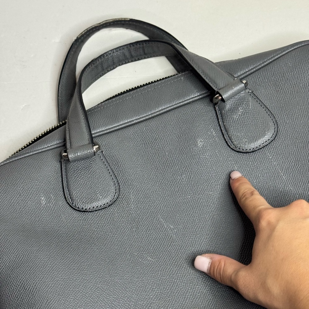 Coach Kennedy Briefcase Grey Saffiano Leather - Picture 13 of 15